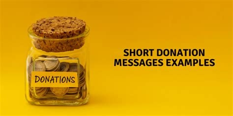 donation messages examples
